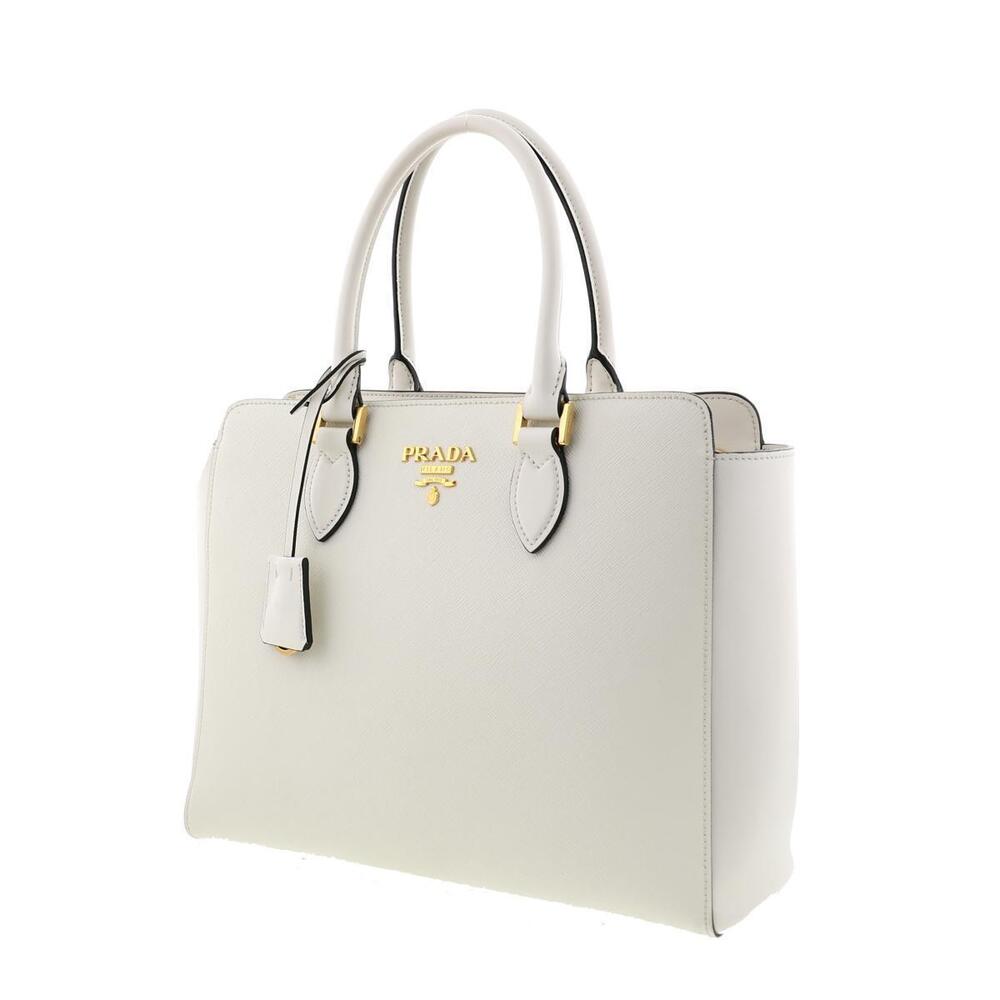 Prada Leather Saffiano White Handbag